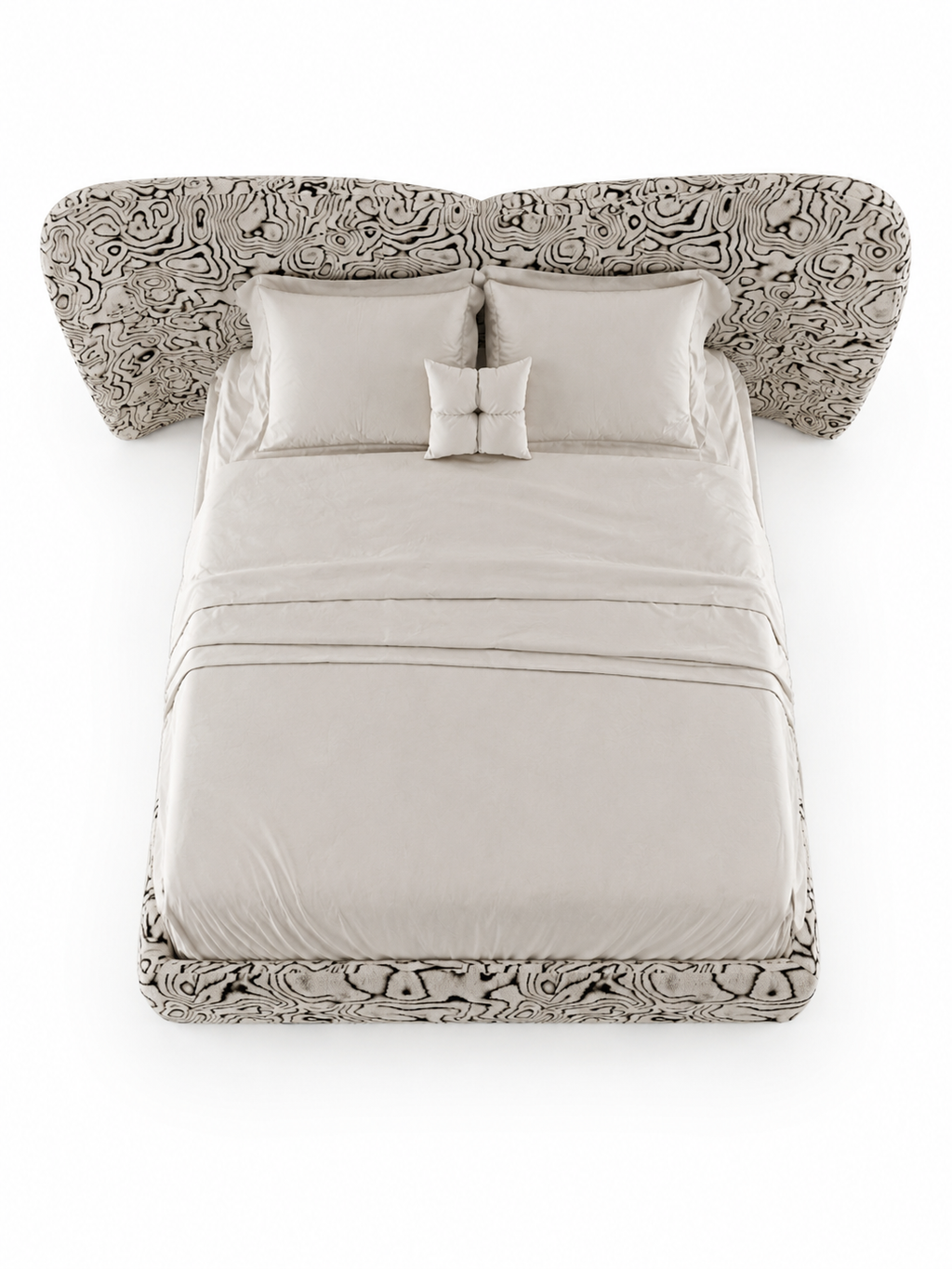 The Gravessa Bed — Luxury Artistic Upholstered Bed