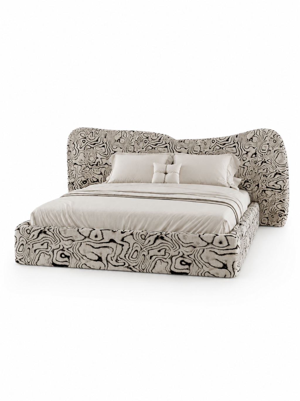 The Gravessa Bed — Luxury Artistic Upholstered Bed