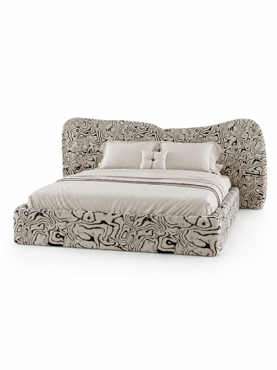 The Gravessa Bed — Luxury Artistic Upholstered Bed