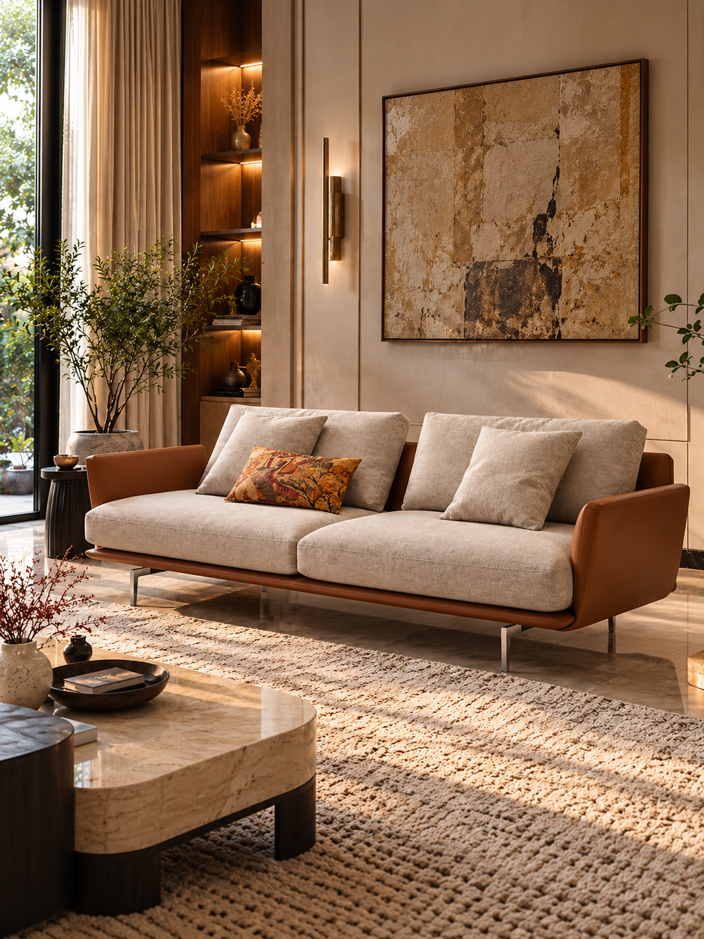 Zoha Modern Luxury Italian Style 3 Seater Sofa